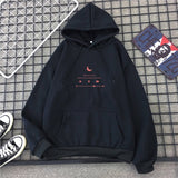 With Hat Hoodies Women Printed Simple Front-pocket Plus Velvet Daily Outwear Street Style Harajuku Hip-hop All-match Sweatshirts