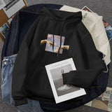 Fashion Women's Hoodies Sweatshirts Plus Size Ladies Autumn Winter Casual Long Sleeve Hooded Anime Pullover Sweatshirt Tops
