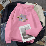 Fashion Women's Hoodies Sweatshirts Plus Size Ladies Autumn Winter Casual Long Sleeve Hooded Anime Pullover Sweatshirt Tops