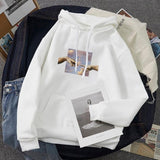 Fashion Women's Hoodies Sweatshirts Plus Size Ladies Autumn Winter Casual Long Sleeve Hooded Anime Pullover Sweatshirt Tops