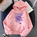 Women sweatshirt hoodie Cute Hip hop Kawaii Ullzang Harajuku Dragon Korean Funny top vintage dropshipping tee print punk clothes