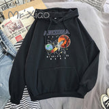 The New 8 Colors Sweatshirts velvet winter Women's cute Saturn printing Hooded Female 2020 Thicken Warm Hoodies Lady Autumn Tops