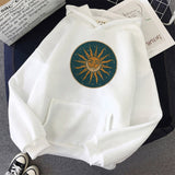 Sun and Moon Hoodie vintage Women's Hooded Sweatshirt Winter Harajuku Oversize Ladies Gothic Loose Sweatshirt Streetweaer Hoodie