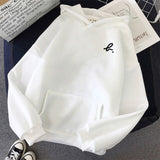 New Hoodies Women Winter Warm Thickening Fashion Letter Print Long Sleeve Hooded Pullover Korean Loose Women's Tops Sweatshirt
