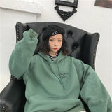 Hoodies Women Large Size Leisure art Printed Long Sleeve Hooded Womens Pullover Soft Cotton Korean Style Ladies Sweatshirts