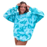 Ropa Mujer Women's O-Neck Sweatshirts Tops Tie-dye Pullover Long Sleeve Shirt Casual Sweetshirts for women Sweat Femme Capuche