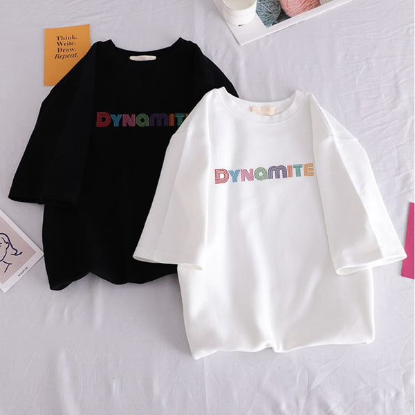 DYNAMITE print T-shirt  style short sleeve
