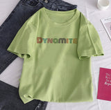 DYNAMITE print T-shirt  style short sleeve