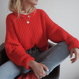 Women Solid Autumn Winter Oversized Sweater Elegant Loose Knitted Sweaters Women Long Sleeve Pullover Female Jumper Cashmere New