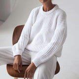 Women Solid Autumn Winter Oversized Sweater Elegant Loose Knitted Sweaters Women Long Sleeve Pullover Female Jumper Cashmere New