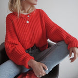 Women Solid Autumn Winter Oversized Sweater Elegant Loose Knitted Sweaters Women Long Sleeve Pullover Female Jumper Cashmere New