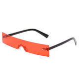 New Fashion Rectangle Sunglasses Women Luxury Brand Designer Red Pink Yellow Small Personality Sun Glasses UV400 Shades Eyewear
