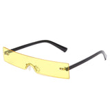 New Fashion Rectangle Sunglasses Women Luxury Brand Designer Red Pink Yellow Small Personality Sun Glasses UV400 Shades Eyewear