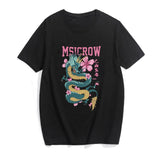 vintage style dragon streetwear women T-shirt