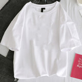 Plus Size Women's Summer T-Shirts 2019 New O-Neck Short Sleeve Cute Cartoon T-Shirt for Girls Students Lady BF Style Tops Tees