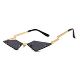 Fashion Cat Eye Sunglasses Luxury Brand Designer Women Metal Rimless Sun glasses Lady Trend Sunglass UV400 Shades Eyewear