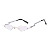 Fashion Cat Eye Sunglasses Luxury Brand Designer Women Metal Rimless Sun glasses Lady Trend Sunglass UV400 Shades Eyewear