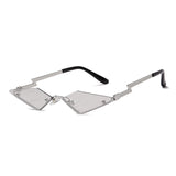 Fashion Cat Eye Sunglasses Luxury Brand Designer Women Metal Rimless Sun glasses Lady Trend Sunglass UV400 Shades Eyewear