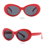 Women Oval Goggles Men Fashion Sunglasses Female Male Oval Sun Glasses Black White Red Eyewear UV400