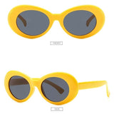 Women Oval Goggles Men Fashion Sunglasses Female Male Oval Sun Glasses Black White Red Eyewear UV400
