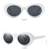 Women Oval Goggles Men Fashion Sunglasses Female Male Oval Sun Glasses Black White Red Eyewear UV400