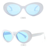 Women Oval Goggles Men Fashion Sunglasses Female Male Oval Sun Glasses Black White Red Eyewear UV400