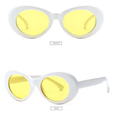 Women Oval Goggles Men Fashion Sunglasses Female Male Oval Sun Glasses Black White Red Eyewear UV400