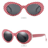 Women Oval Goggles Men Fashion Sunglasses Female Male Oval Sun Glasses Black White Red Eyewear UV400