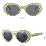 Women Oval Goggles Men Fashion Sunglasses Female Male Oval Sun Glasses Black White Red Eyewear UV400