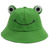 Green Frog Bucket Hat for Women Summer Autumn Plain Women Panama Outdoor Hiking Beach Fishing Cap Sunscreen Female Sunhat Bob