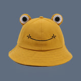 Green Frog Bucket Hat for Women Summer Autumn Plain Women Panama Outdoor Hiking Beach Fishing Cap Sunscreen Female Sunhat Bob