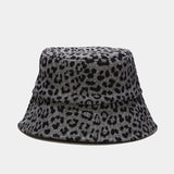 Winter Warm Bucket Hat for Women Men Cow Print Panama Fishing Caps Wool Thick  Autumn Outdoor Flat Fisherman Hats Basin Chapeau