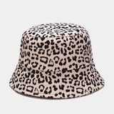 Winter Warm Bucket Hat for Women Men Cow Print Panama Fishing Caps Wool Thick  Autumn Outdoor Flat Fisherman Hats Basin Chapeau